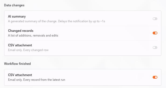 Notification content settings